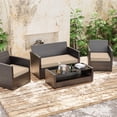 thumbnail image 6 of Snubbull 3 Pack Outdoor Replacement Cushions for 4-Seater Wicker Rattan Loveseat Sofa Chair Patio Furniture, 36 x 18 x 3,18 x 18 x 3, Sand, 6 of 7