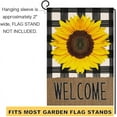thumbnail image 6 of Shmbada Summer Sunflower Garden Flag 12x18 Vertical Double Sided Buffalo Floral Welcome Farmhouse Outdoor Decorations Burlap Yard Flag, 6 of 7