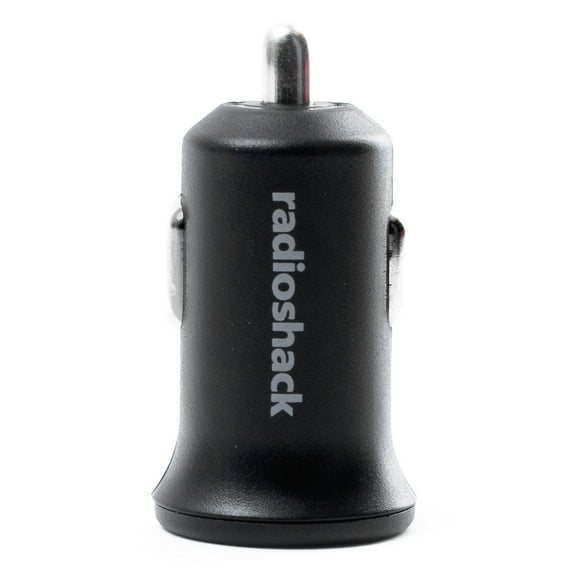 RadioShack 2.4A Dual USB Car Charger, Fast Charging for Tablet & Smartphone, Compact & Safe Design