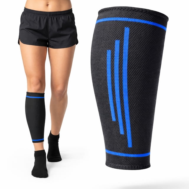 Soporte Elástico para Pantorrilla – Manga de Compresión Unisex para Dolor, Calambres o Inflamación | Deportiva y de Uso Diario | Tallas S a XL | Azul, Rojo o Verde