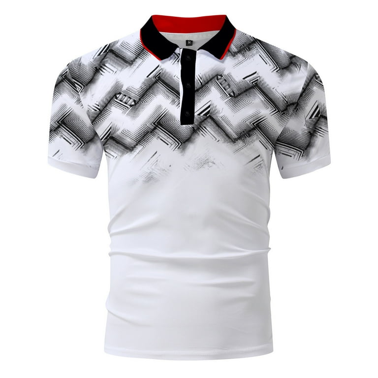 Mens Polo Shirts 0 Short Sleeve Shirts White M 