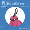 thumbnail image 2 of Hamaca y Columpio de Telas Aéreas para Yoga en Casa, Ejercicios de Inversión, Kit Inicial para Todos los Niveles - Duradero con Correas de Extensión, Mosquetones y Guía de Posturas, 2 of 6