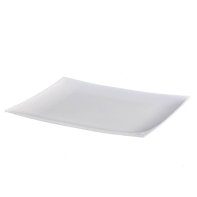 lillian 9 x 67/8 inch rectangular plastic plates, 10 count, pearl