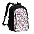 thumbnail image 1 of Balery Orchids Flowers Mochila con carga USB para hombre y mujer - Mochila impermeable y antirrobo para laptop con puerto USB para viajes, trabajo, 1 of 7