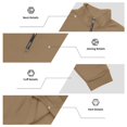 thumbnail image 6 of Mens Quarter Zip Pullover Long Sleeve Fall Sweatshirt with Kangaroo Pocket Sporty Hiking Outdoor Tops, 6 of 9