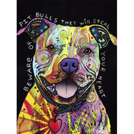 Beware of Pit Bulls Print Wall Art By Dean Russo (Best Pitbulls For Sale)