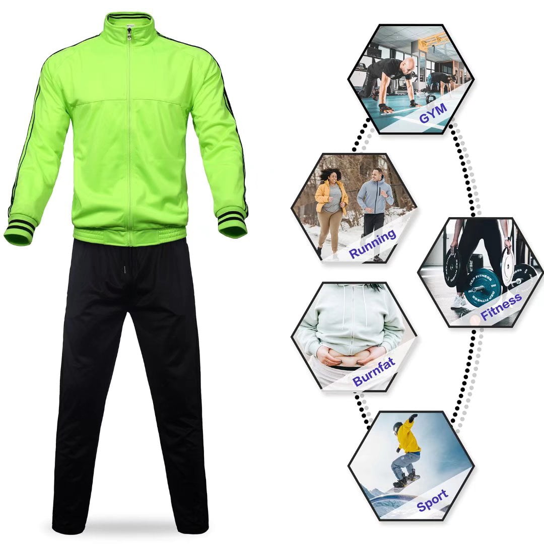 MoFiz Men's Camo Green Tracksuit Set - 2 Piece Full Zip Hoodie & Jogger Pants, Athletic Casual Sweatsuit, Size 2XL 7 thumbnail image