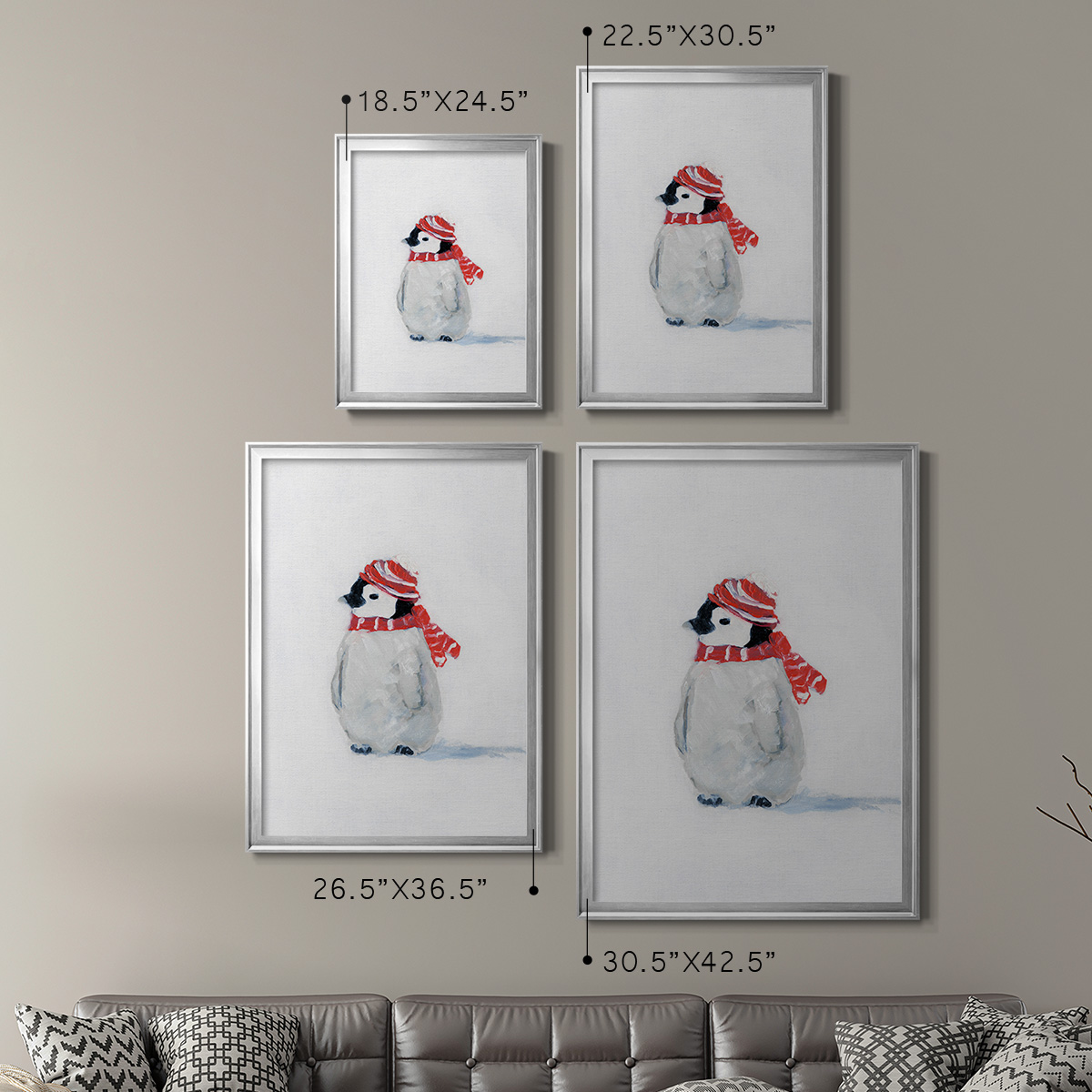 Penguin Play II Premium Classic Framed Print - Ready to Hang