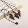 thumbnail image 2 of Bronze Metal Copper Spiritual Point Pendulum for Divination Healing Dowsing Wicca Balancing Pointed Cone Pendant Pendulum, 2 of 4
