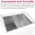 thumbnail image 5 of Frigidaire 6.7 Cu. ft. Curved Glass Top Display Freezer, 2 Door Convertible Freezer Refrigerator with Lockable Glass Door and Wheels, White, 5 of 15