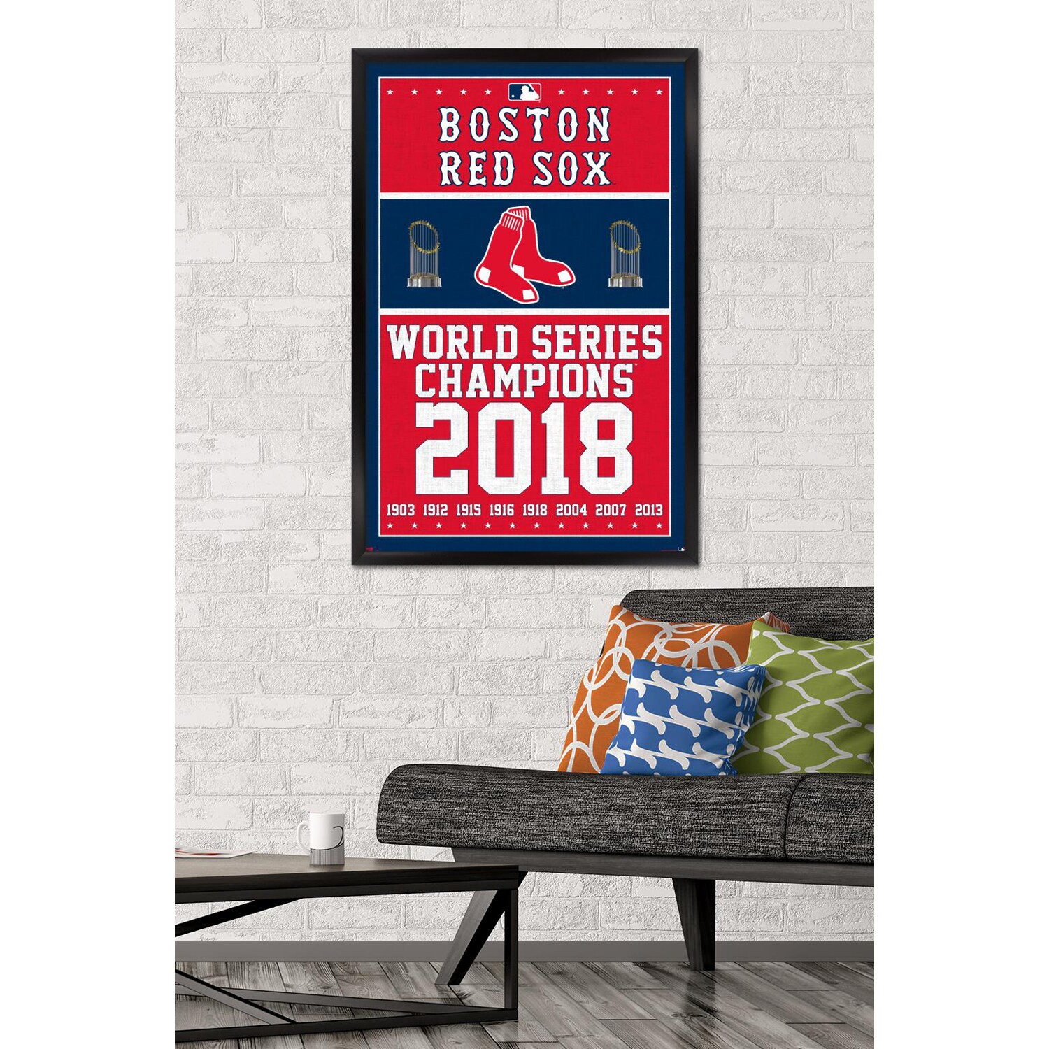 MLB Boston Red Sox - Champions 18 Wall Poster, 22.375" x 34", Framed