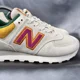 thumbnail image 5 of New Balance 574 Sneakers Men's 9D / Women's 10.5D Pink Cream ML574TS Casual Shoe, 5 of 6