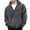 a-Grey16439, variant on VNKIDY Men's Hoodies Winter Street Style Plush Thermal Insulated Sweatshirt Long Sleeve Zipper Hooded Coat With Pockets For Cold Weather Cozy Tops