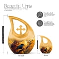 thumbnail image 2 of MUKTIVE Crow Adult Urns for Human Ashes Women and Men - Tree Cross Drop Large Urns for Adult Female - Holds 180 Cubic - Funeral Urn for Human Ashes - Memorial Gifts for Loss of Mom, 10 Inch, 2 of 7