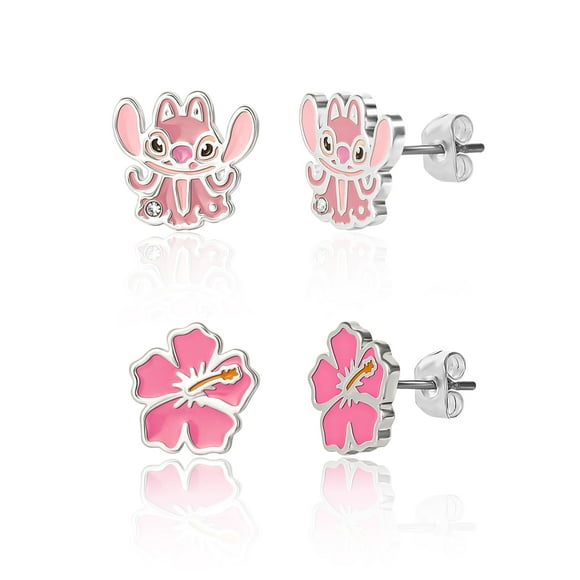 Pendientes de tuerca Disney Stitch Angel para mujer Lilo & Stitch