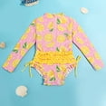 thumbnail image 4 of MEZZALL Children Girls One-Pieces Monokini Swimsuit Toddler Kids Bathing Summer Beach Wear Solid Color Cute Cartoon Print Swimwear Stylish Bathing Suit Beachwear, 4 of 5