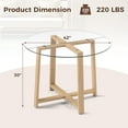 thumbnail image 3 of Gymax 42'' Round Glass Dining Table w/ 0.3'' Tempered Glass Tabletop, 3 of 9