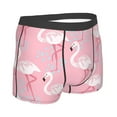 thumbnail image 3 of Haiem Pink Flamingo Men's Boxer Briefs, Every Day Comfort Stretch Cotton Moisture-Wicking Underwear-XX-Large, 3 of 9