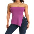thumbnail image 1 of Été Décolleté Bandeau Tube Tops Casual Femmes Sans Manches Dos Bustier Tops Rue Parti Club, 1 of 7