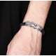 thumbnail image 4 of Pulsera de cuero de acero inoxidable para viajeros de moda europea y americana Pulsera de acero inoxidable con giro magnético lovemyson para hombre, 4 of 6