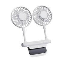 Newxiaaa Smart Air Circulator Fan Blow Cold Air Quiet Battery Operated Tent Fan Smart Portable Desk Fan With 3-Speed Usb Handheld Small Fan Folding for Cars (White)