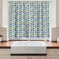 thumbnail image 2 of Ambesonne Coffee Kitchen Curtains, Colorful Mugs Hot Drink, 55"x24", Multicolor, 2 of 3