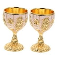 thumbnail image 4 of Toyvian 2Pcs European Style Zinc Alloy Wine Cups Party Goblets, 4 of 8