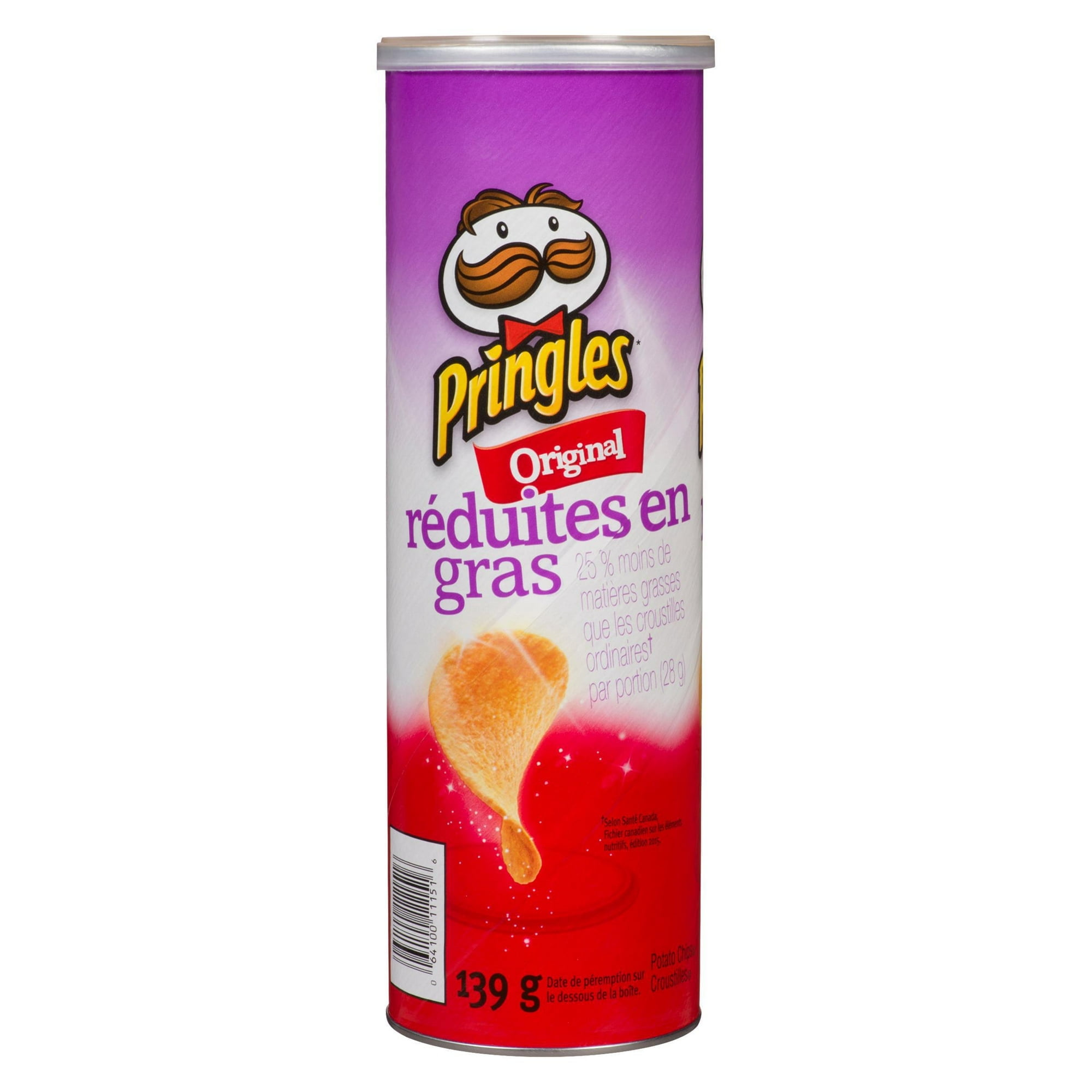 Pringles Reduced Fat Original, Potato Chips, 139 g
