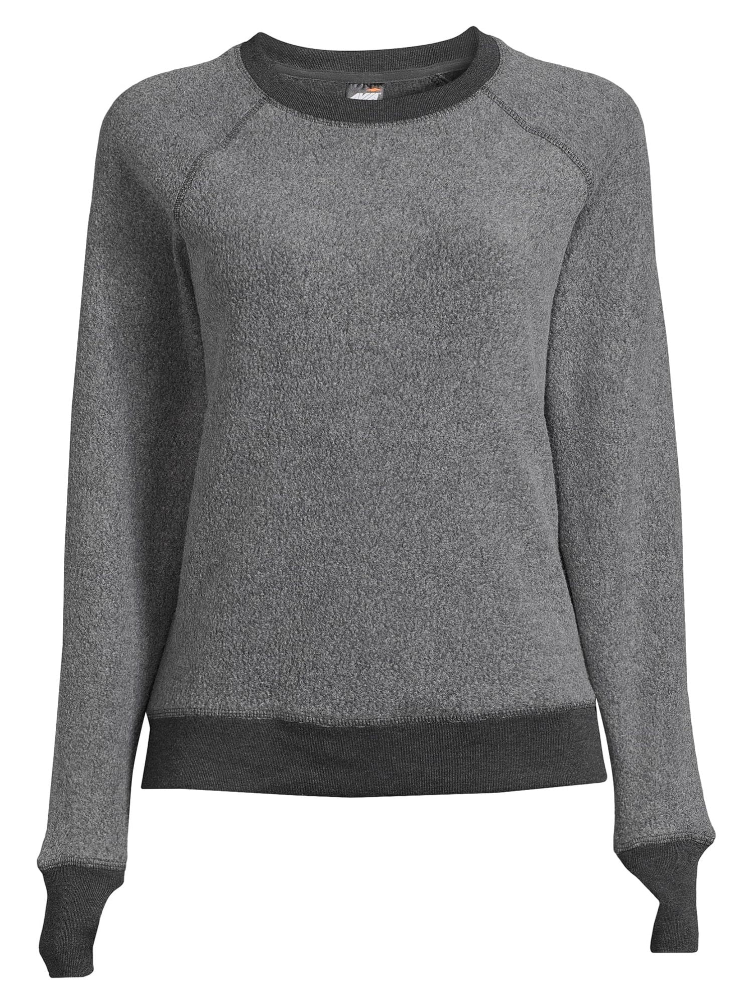 Avia Women's Fleece Pullover Top with Long Sleeves