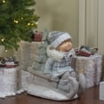 thumbnail image 2 of Northlight Lighted Girl on a Sled with Tree Christmas Decoration - 15" - Warm White Lights, 2 of 5