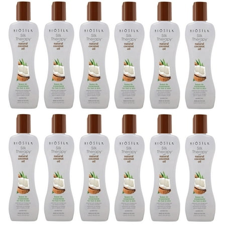 Biosilk Silk Therapy Coconut Leave-In Treatment for Hair & Skin, 5.64 oz (Pack of 12)