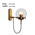 thumbnail image 4 of Inteprter Lámpara de pared Dormitorio Atmósferas Noche E27 Luz Decorativo Desmontable Pasillo Pasillo Iluminación de entrada con tornillos Iluminación y accesorios Bronce Inteprter HA065820-01B, 4 of 6