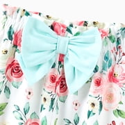 PatPat Baby Girl Clothes Floral Romper Long Sleeve Pants Headband Set Summer Winter Clothing for Newborn Infant Baby Girls Mint Mambo Mint Mambo Mint Mambo 0-3 Months
