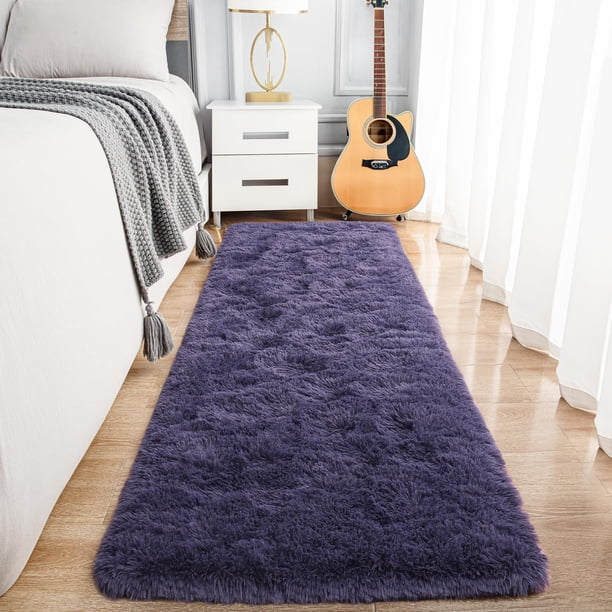Alfombra Runner Noahas Taro para pasillo, 60 x 180 cm, antideslizante, color morado