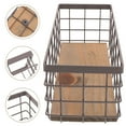 thumbnail image 3 of Panier de Rangement en Fer-Art Panier de Bureau Panier Creux Panier de Rangement en Fil Métallique, 3 of 8