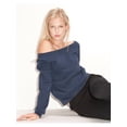 thumbnail image 2 of Bella Canvas Sponge Fleece Wide Neck Sweatshirt 7501, S, Grey Triblend, 2 of 2