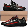 thumbnail image 3 of Baseball American flag Shoes Sneakers for Women Men Black Size 5, 3 of 7