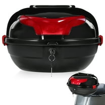 HOMEMAXS Motorcycle Tail Box Rack Trunk Bag Universal Hard Case Storage Box