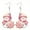 Pink, variant on Cute Christmas Snowman Dangle Hook Earrings for Women Festive Holiday Jewelry for Party and Seasonal Celebrations