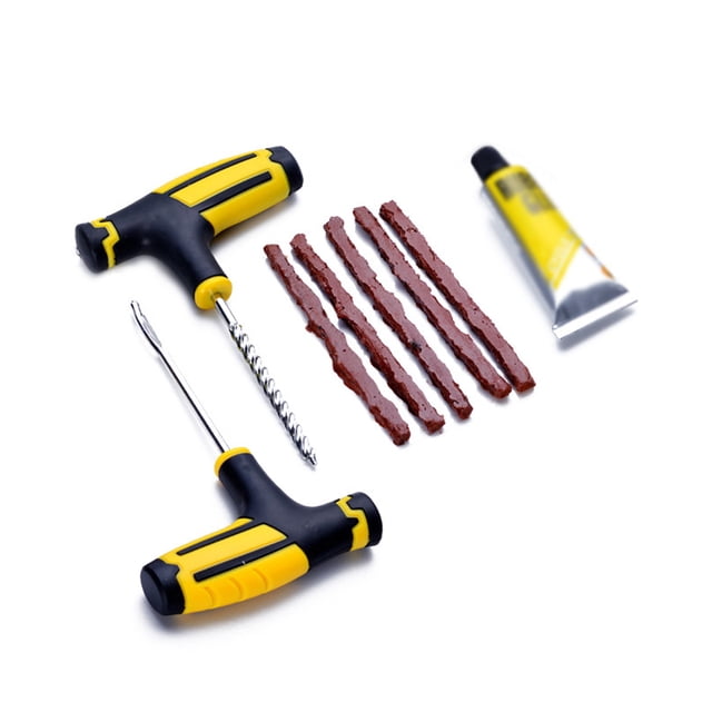 Neumático de coches Reparación de bicicletas Tornillo de Tubeeles Sin Mano Herramientas de Mano Reemplazo Portátil Motocicleta Al Aire Libre Tiras Automotrices Con Pegamento Negro Methold VI001685-01B