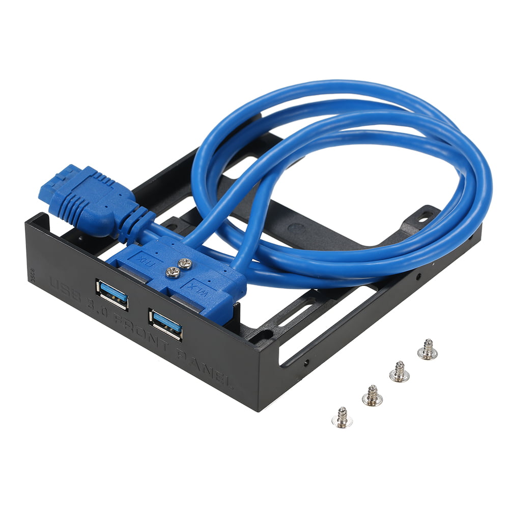DP-iot Hot USB 3.0 Front Panel Hub 2 Port Expansion Bay 20 Pin to USB3.0 Bracket Cable for Computer PC 