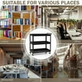 thumbnail image 4 of YYAo Kitchen Storage Island, Kitchen Cart,3-Tier Utility Cart Metal Mental Storage Service Trolley-Black, 4 of 12