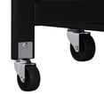 thumbnail image 6 of Kitchen Island Cart, Rolling Kitchen Island with Drop Leaf and 2 Door Cabinet, Two Drawers, Spice Rack, Towel Holder, Wine Rack (Black), 6 of 7