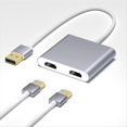 thumbnail image 2 of Adaptador USB 3.0 A Dual, Convertidor de USB A 2 para Pantallas Iguales, 2 of 8