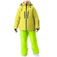 thumbnail image 1 of 4-16 Years Kid's Solid Color Girls Boys Ski Suit Windproof Warm Solid Color Skiing Set Green, 1 of 7
