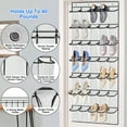 thumbnail image 6 of Scidweet Over The Door Shoe Organizer, 35 Large Breathable Mesh Pockets Hanging Storage Holder Shoe Rack Closet Organizer, White, 6 of 6