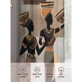 thumbnail image 6 of Sheer Curtains 96 Inches Long 2 Panels, African Ethnic Black Women Dancing Rod Pocket Curtain Voile Draperies, Abstract Africa Tribal Light Filtering Window Treatment for Living Room Kitchen Bedroom, 6 of 8