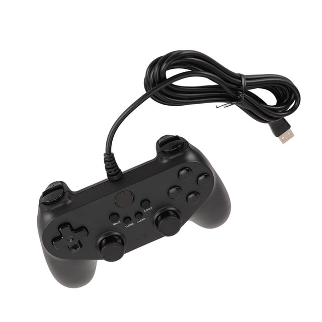 Controlador de Juego de PC Con Cable, Enchufe Abs Y Play USB USB Controlador de Juegos Gamepad Dual Vibration Turbo Función para Computeradora