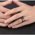 thumbnail image 2 of GHSDFBB Men's Titanium Steel Roman Numerals Spinning Ring, 2 of 6