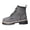 Grey, variant on YLYL Womens Suede Ankle Booties Lace up Chunky Heel Round Toe No Slip Fashion Casual Motorcycle Combat Boots